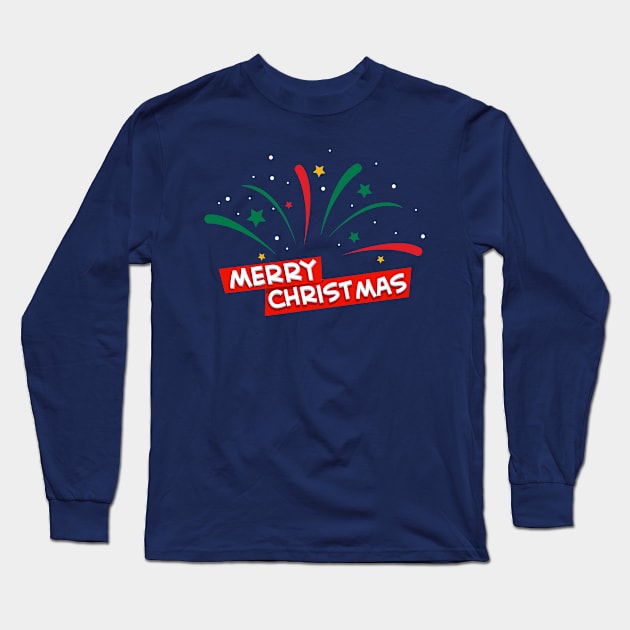 Firework in Christmas Long Sleeve T-Shirt by Vakian